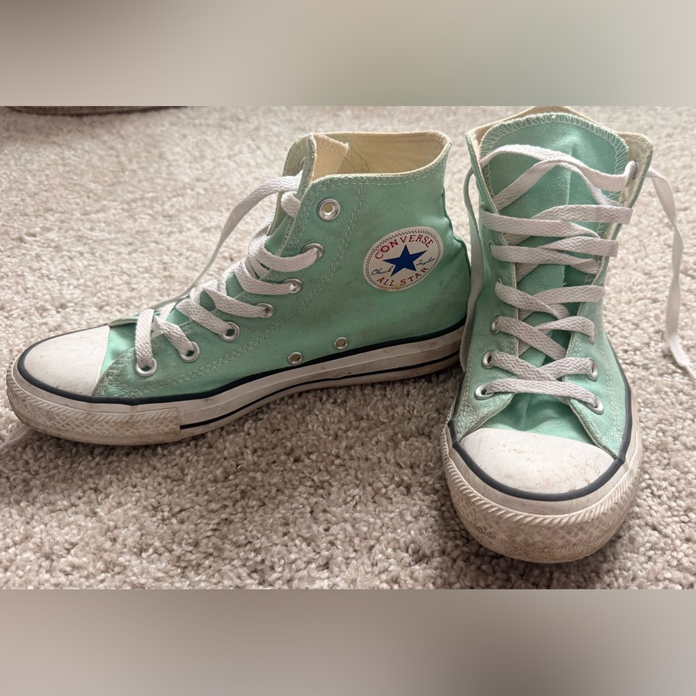 Converse Chuck Taylor All star High Tops Women Sz 8 Men Sz 6 Beach Glass Mint